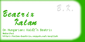 beatrix kalan business card